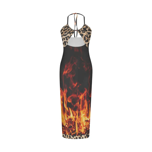 All-Over Print Women's Sexy Cut out Breast Cami Dress