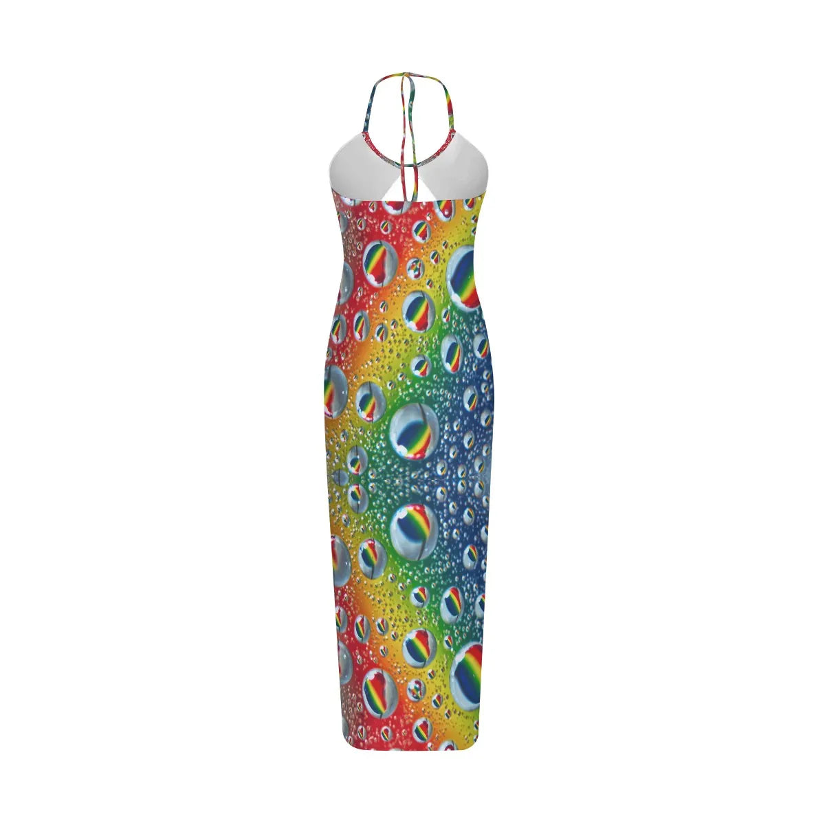 Multi Colour Print Women's Sexy Hollow Maxi Dress