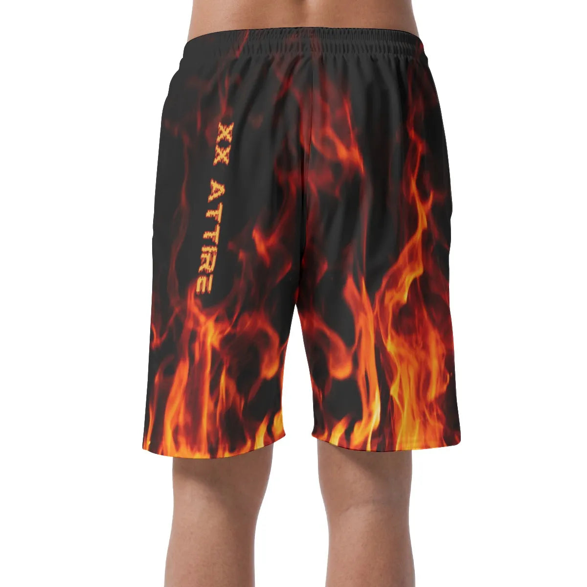 Flame Print Men's Short Pants