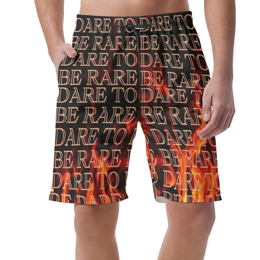 All-Over Text Print Men's Short Pants