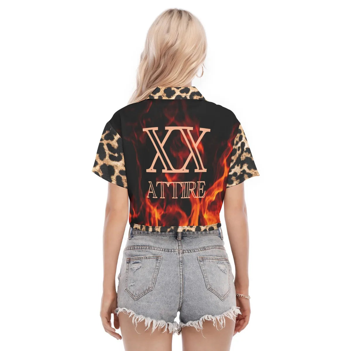 All-Over Print Women's Cropped Shirt